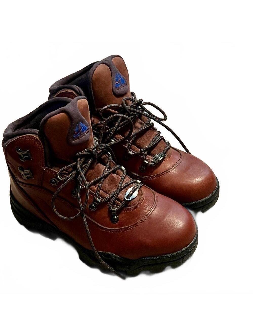 Nike Air ACG Womens 7.5 38.5 Brown Leather Hiking Boot 970608 Retro 90's Vtg